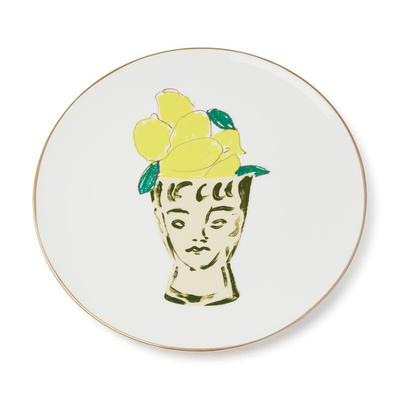 Bone China Charger Plate from Le Sirenuse X Luke Edward Hall