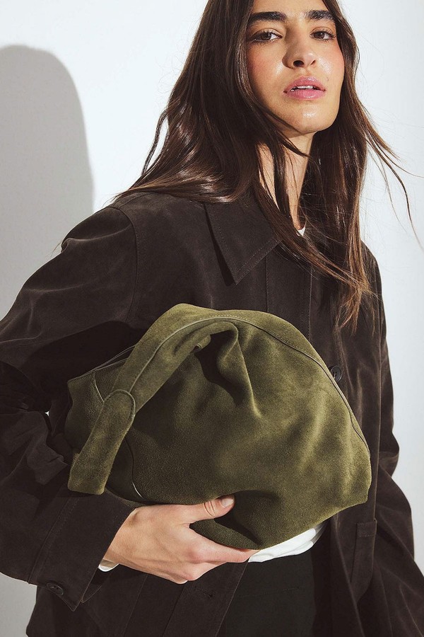 Triangle Suede Tote Bag