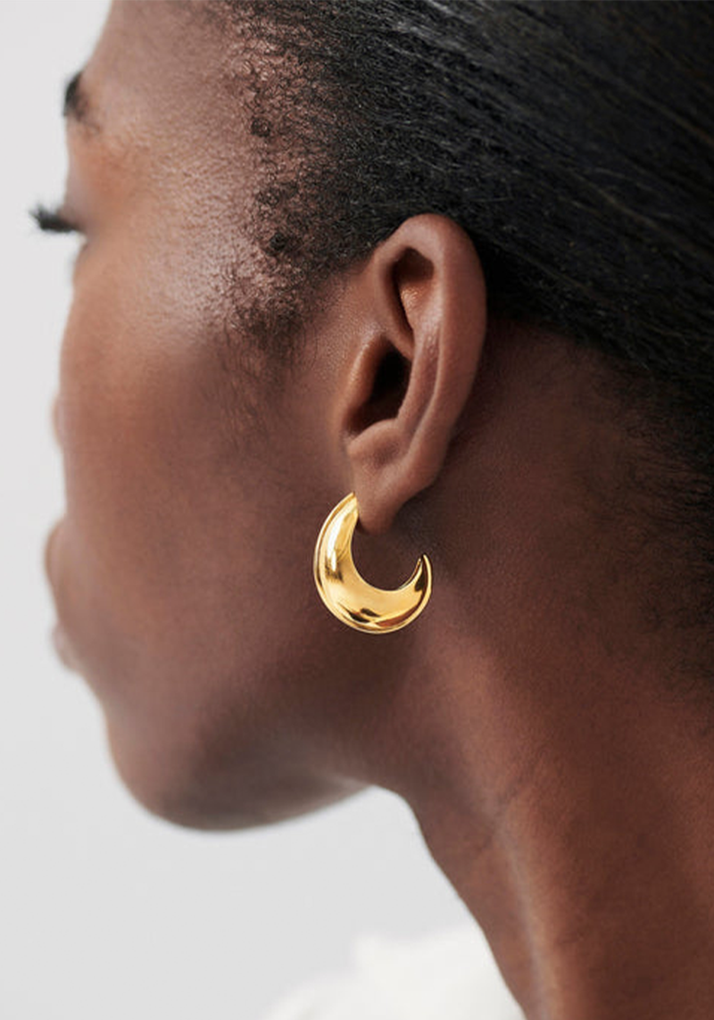 Dome Medium Ridge Hoop Earrings from Missoma