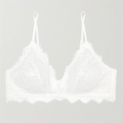 Stretch-Lace Soft-Cup Triangle Bra from Anine Bing