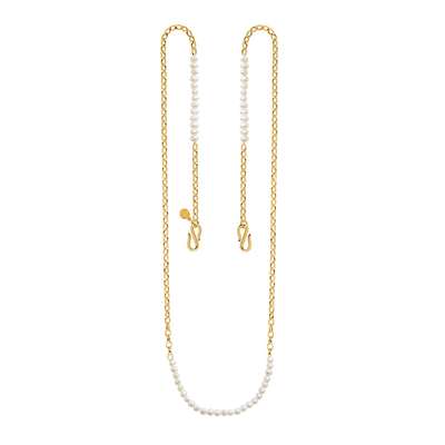Serenity Pearl Multi-Use Chain In Gold from Astrid & Miyu