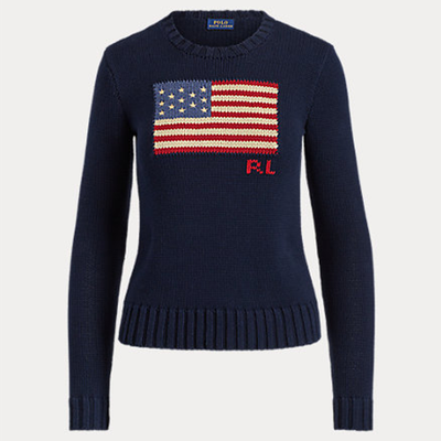 Flag Cotton Crewneck Jumper from Ralph Lauren 