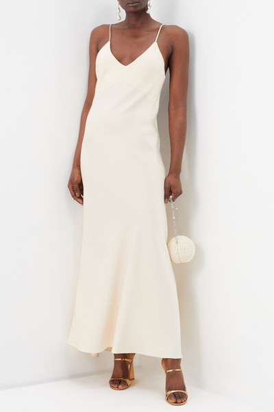 Manipur Backless Satin Slip Dress from Blazé Milano