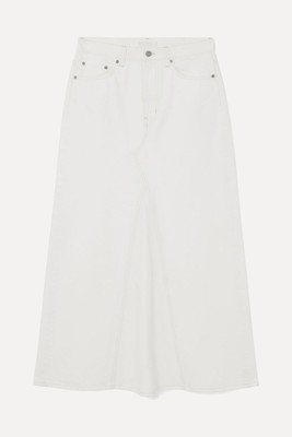 Panelled Denim Maxi Skirt