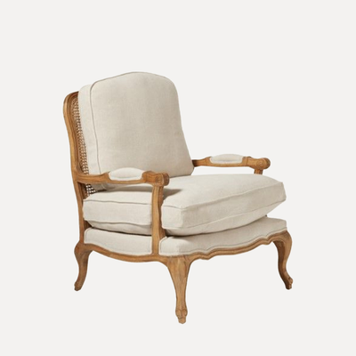 Chantal French-Style Linen Armchair from OKA