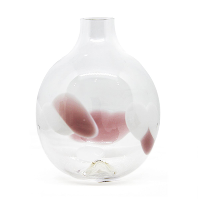 Hand Blown ‘Spotted’ Glass Vase from Carlo Moretti