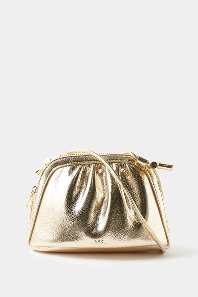 Ninon Small Metallic Faux-Leather Clutch from A.P.C.