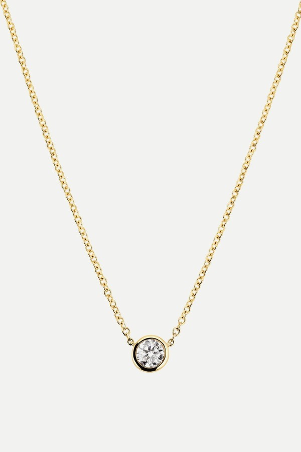 Bezel Lab Grown Diamond Necklace 0.5 