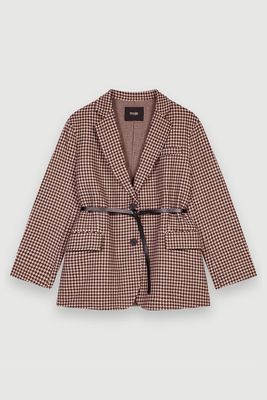 Oversized Houndstooth Coat from Majé