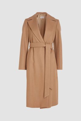 Recycled Wool & Cashmere Wrap Coat from Calvin Klein
