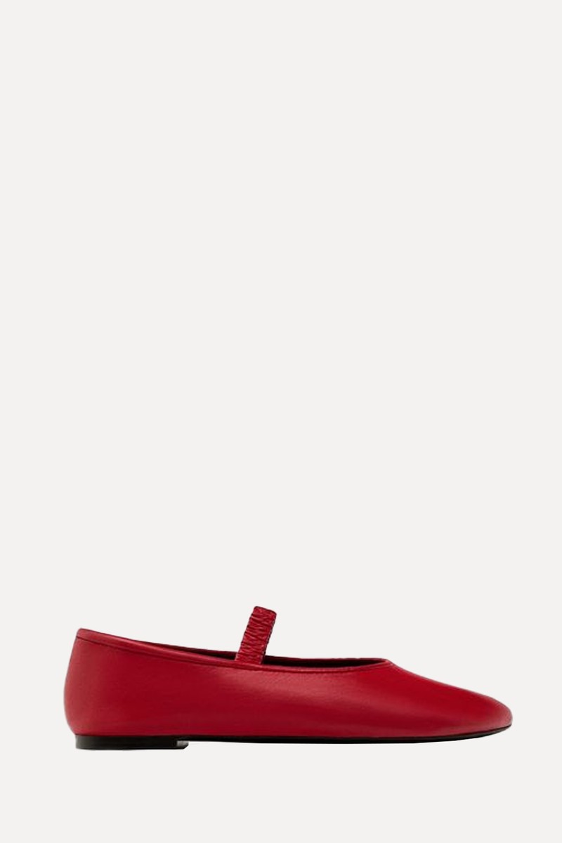 Soft Elastic Ballet Flats from Massimo Dutti