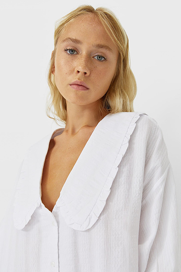 Oversized Shirt With Peter Pan Collar from Stradivarius