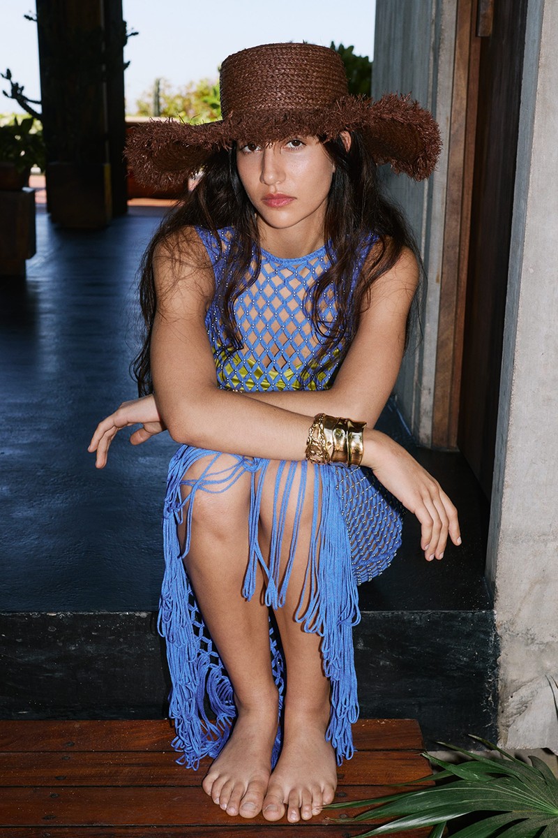 Open-Knit Midi Dress