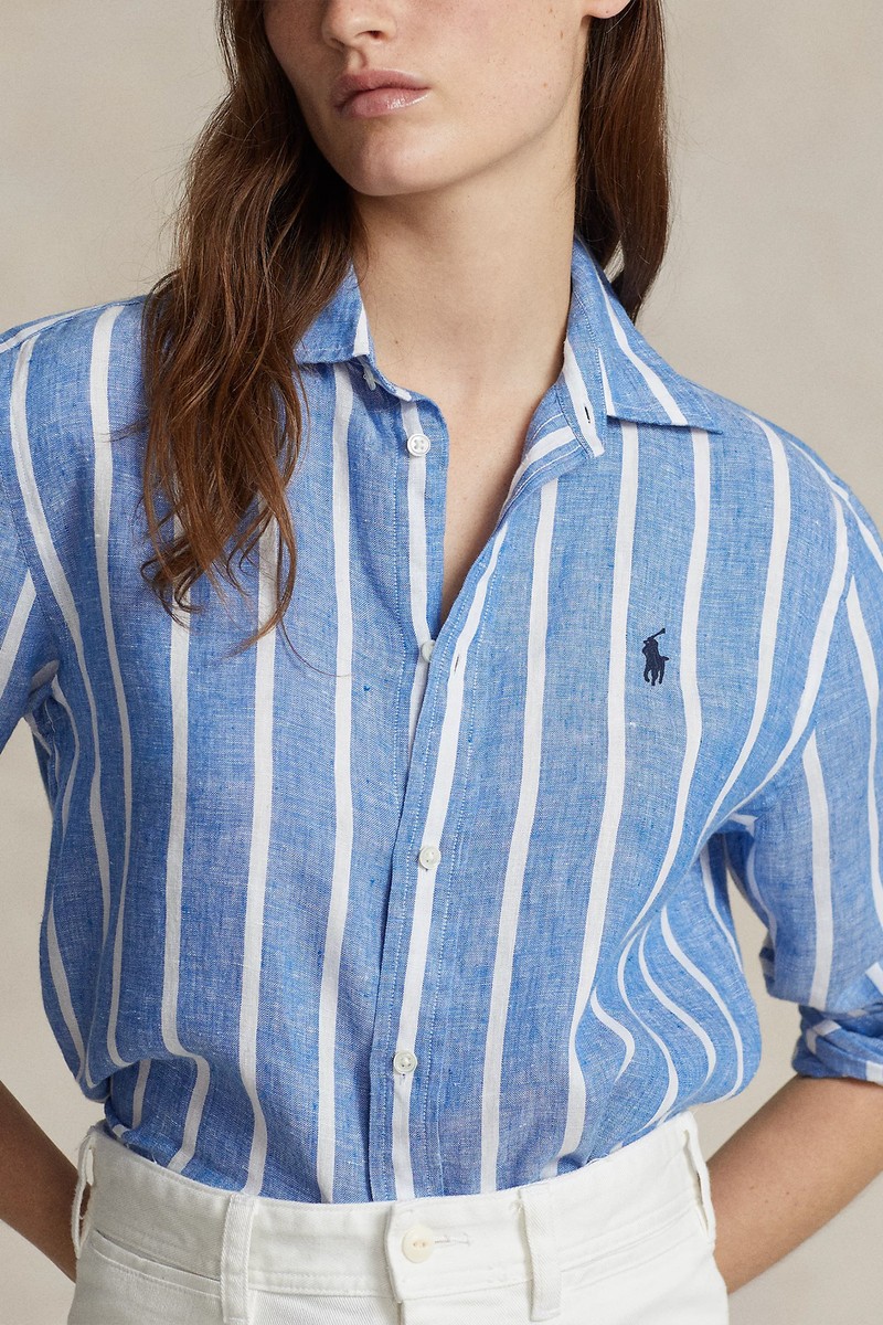 Relaxed Fit Striped Linen Shirt, £189