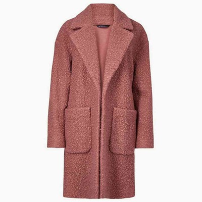 Lightweight Textured Open Front Coat