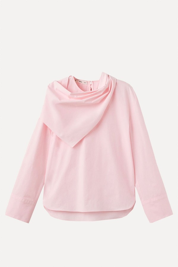 Poplin Blouse With Handkerchief from Mango