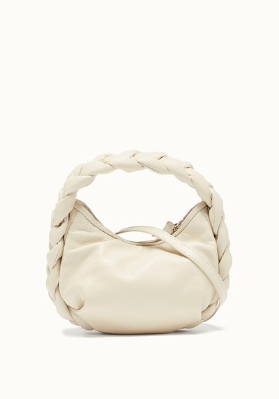 Espiga Braided-Handle Leather Shoulder Bag