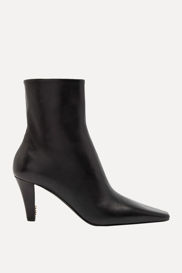 Jill 75 Leather Ankle Boots from Saint Laurent