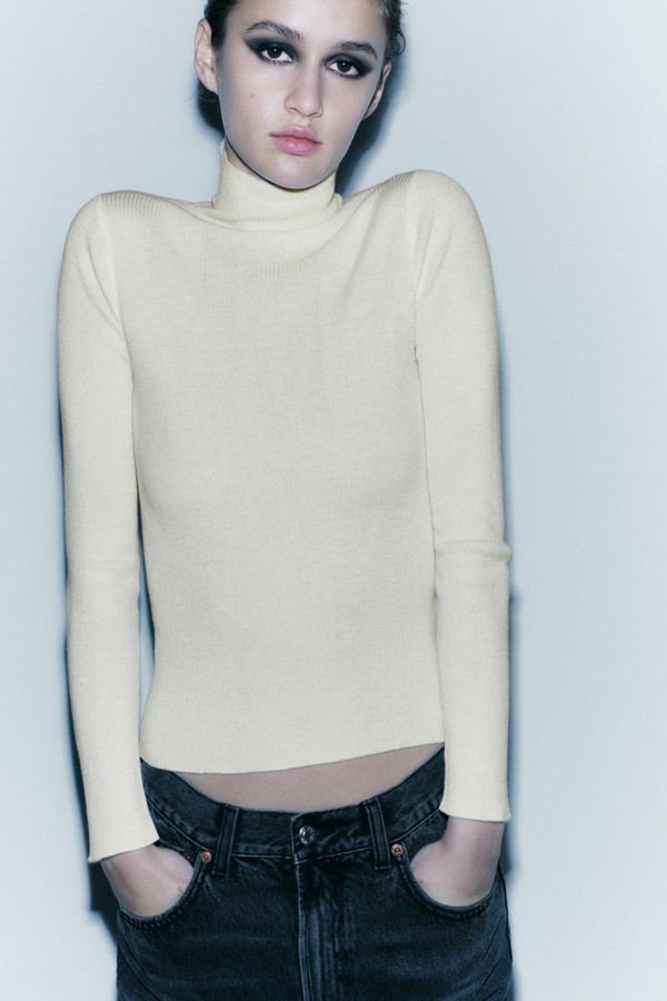 Silk & Wool Blend Knit Sweater from Zara