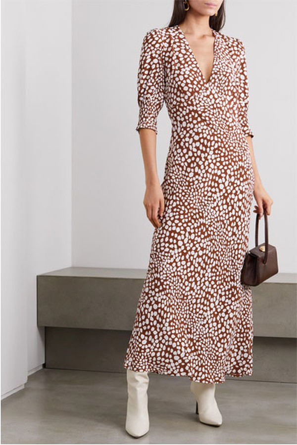 Zadie Printed Crepe De Chine Maxi Dress from Rixo