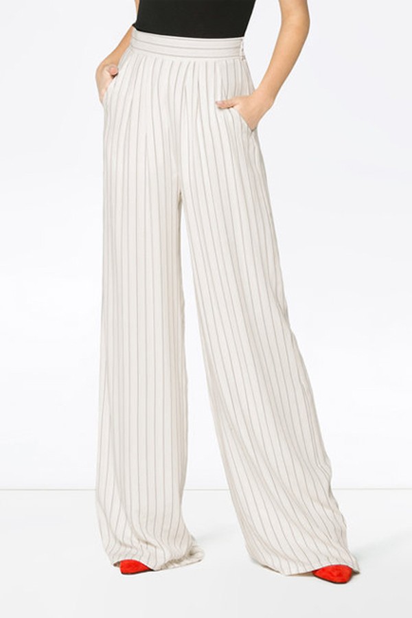 Wide Leg Striped Trousers from Lot78