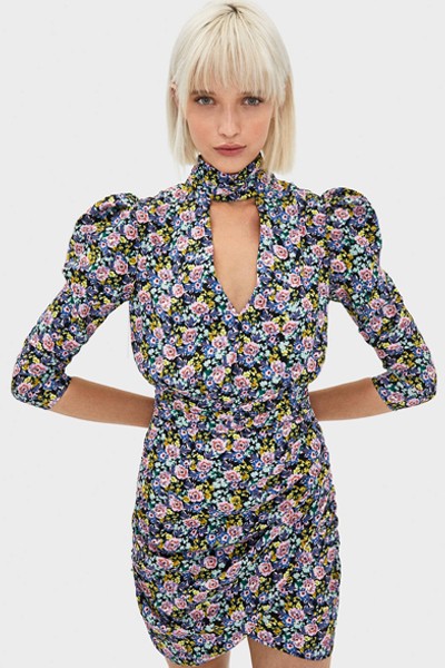 Short Floral Dress from Bershka