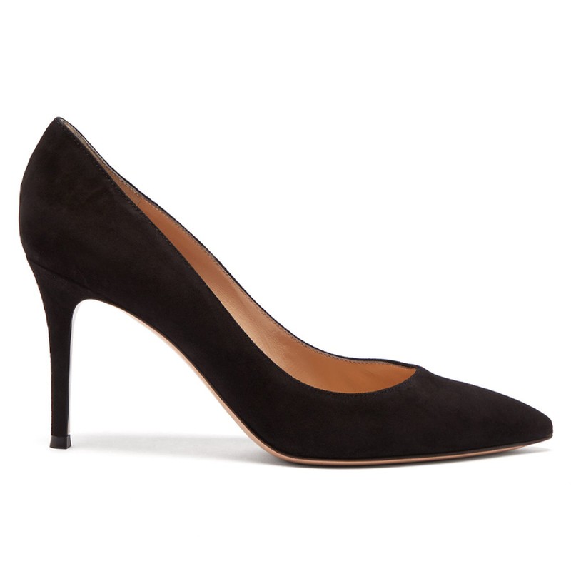 Gianvito 85 Point-Toe Suede Pumps from Gianvito Rossi