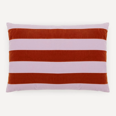 Zarah Striped Cotton Velvet Cushion from Christina Lundsteen