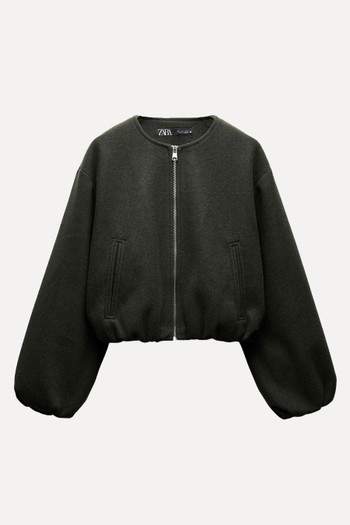 Soft Bomber Jacket With Elastic Trims from Zara