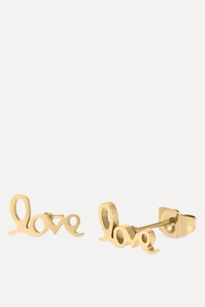 'Love' Earrings from Florence London