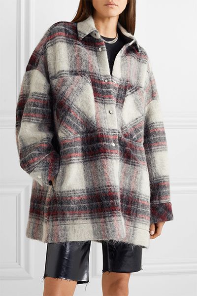 Minsky Oversized Check Felt Jacket from Iro