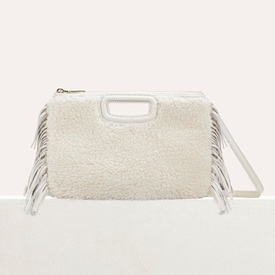 M Duo Clutch In Leather from Maje