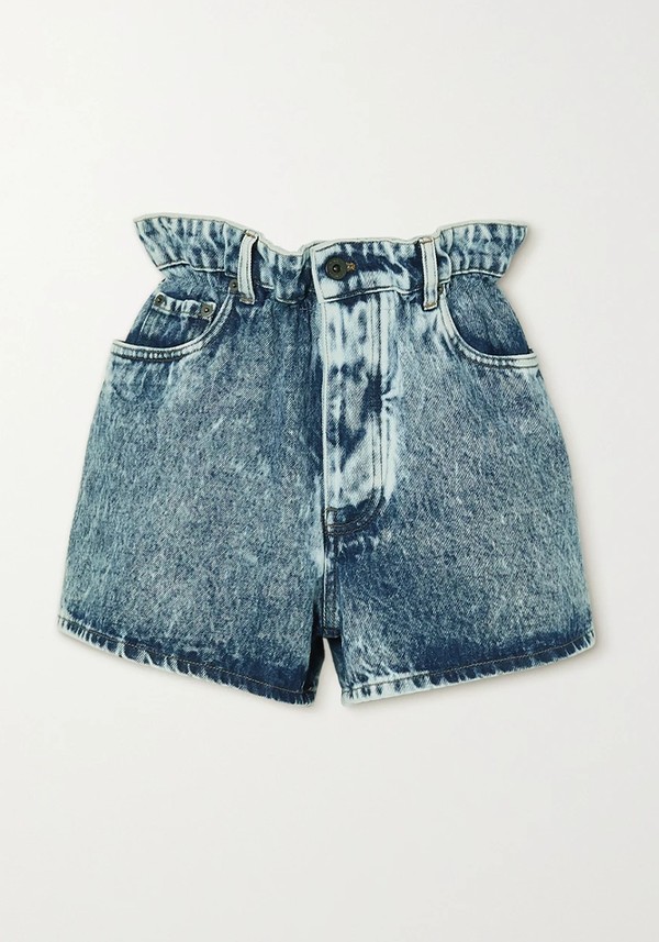 High-Rise Denim Shorts from Miu Miu