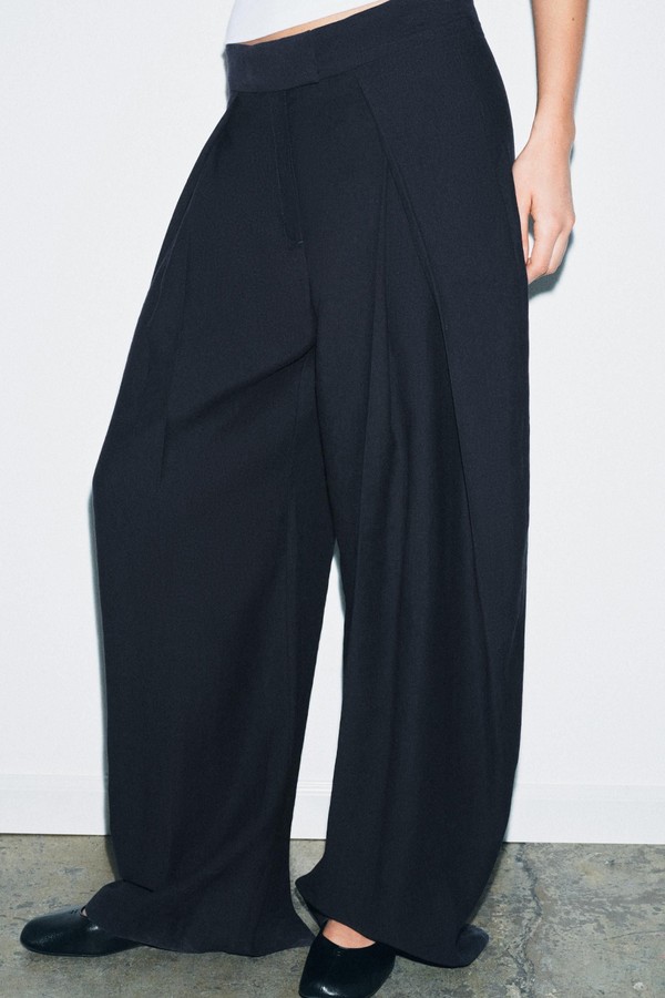 Wide-Leg Trousers With Darts