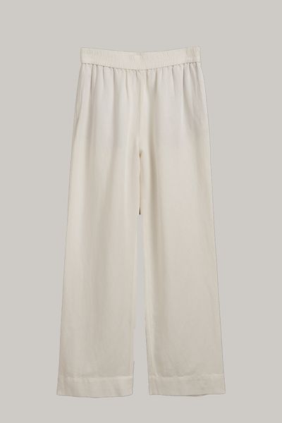 Wide Leg Stretch Linen Pants