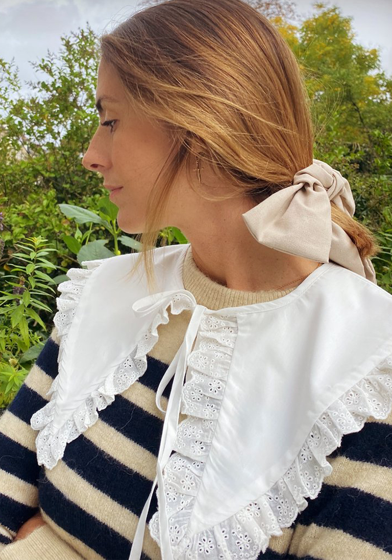 White Maximalist Romantic Collar from Born In The Sun