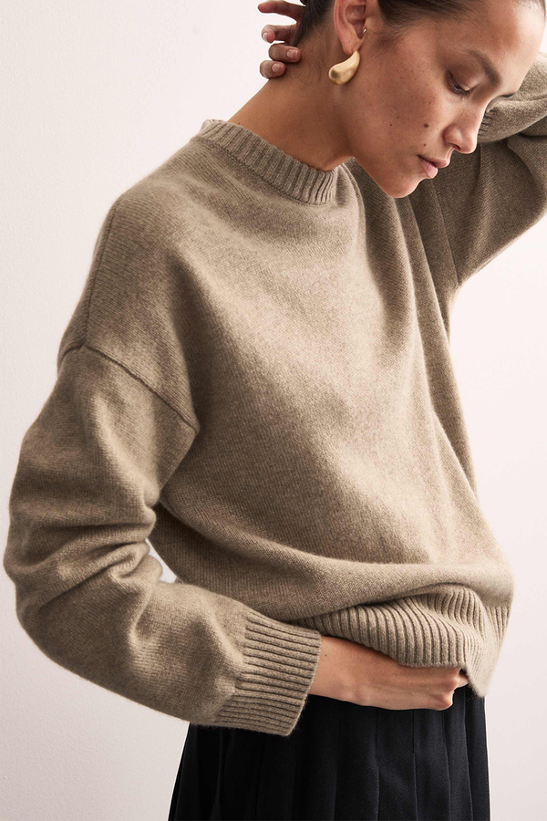 Pure Cashmere Crew Neck Relaxed Jumper