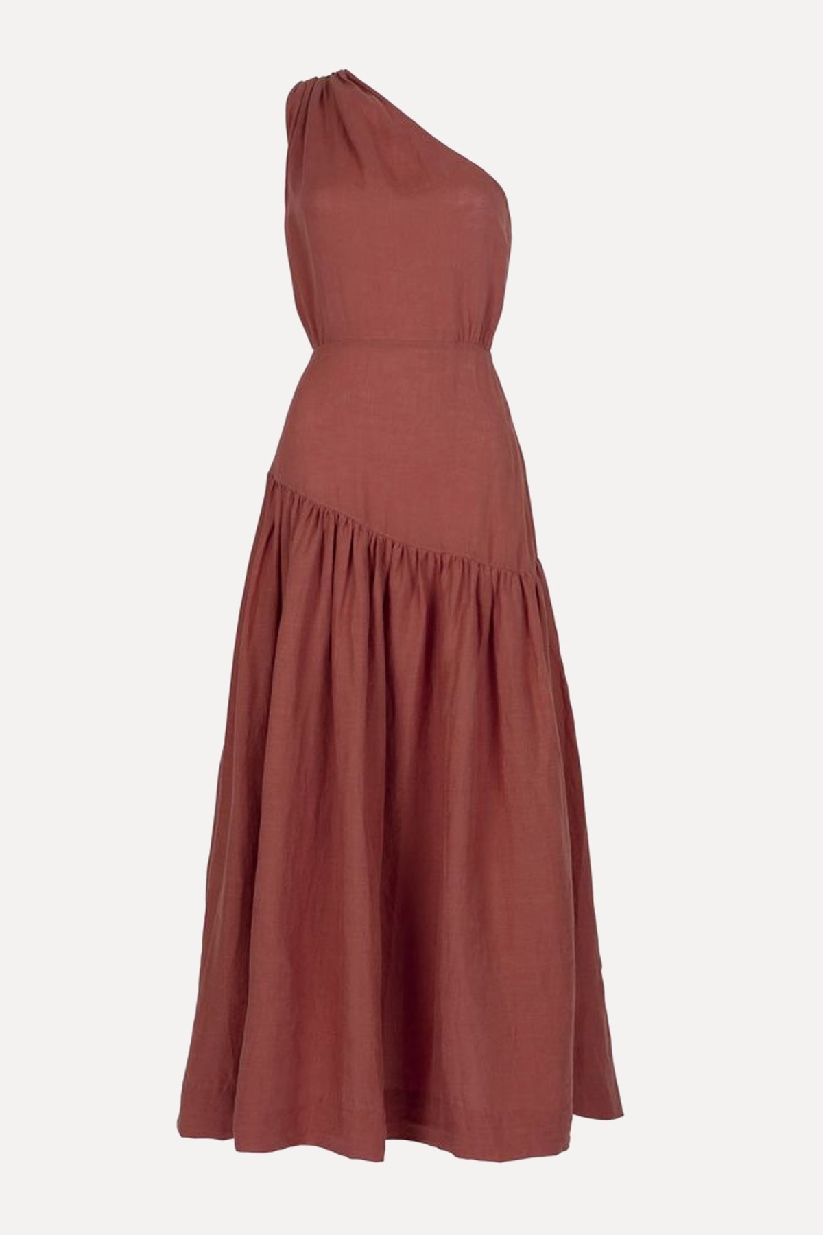 Mariam Brick Linen Dress from Mondo Corsini