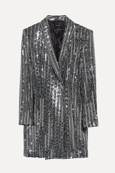 Metallic Blazer Dress