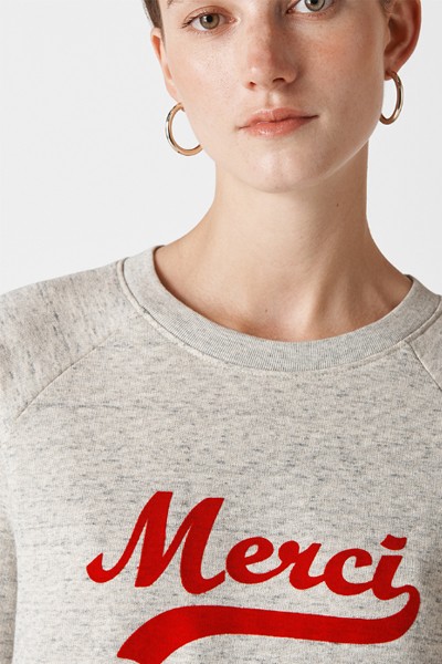 Merci Embroidered Sweatshirt