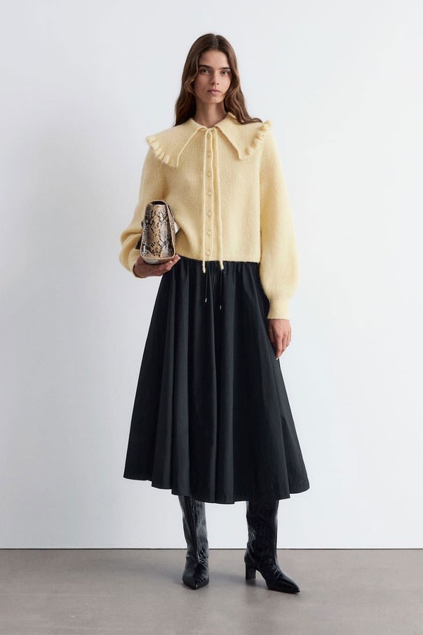 Alpaca-Blend Cardigan 