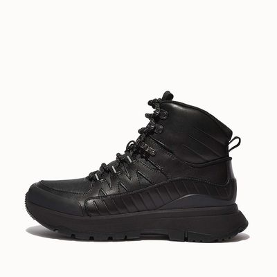 Leather-Mix Walking Boots