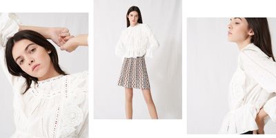 White Top With Broderie Anglaise, £209 | Maje