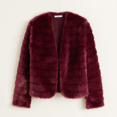 Faux Fur Jacket from Mango