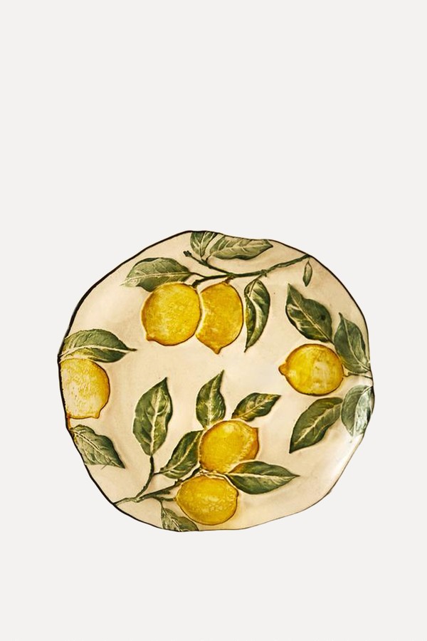 Glass Service Plate With Lemons from Zara Home