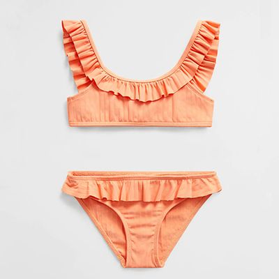 Ruffle Striped Bikini from Mango