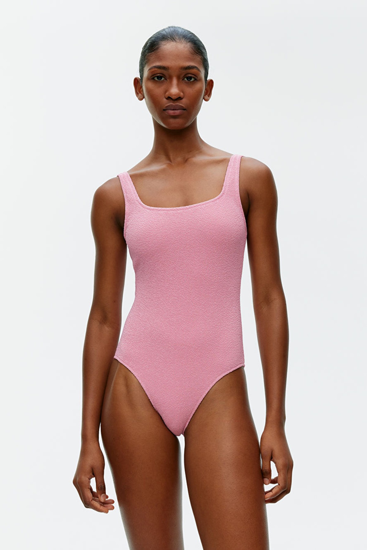 Crinkle Square Neck Swimsuit from ARKET