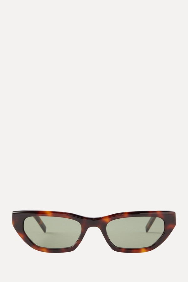 Cat-Eye Tortoiseshell-Acetate Sunglasses from Saint Laurent Eyewear