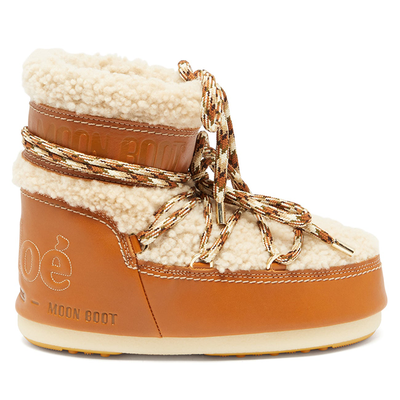 Leather & Shearling Snow Boots, £795 | Chloé X Moon Boot
