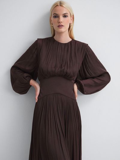 Florere Pleated Midi Dress